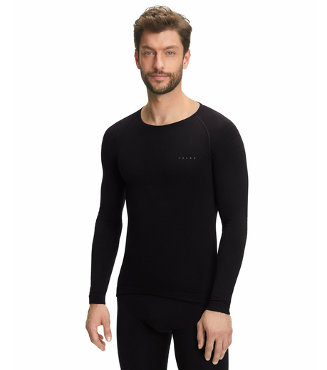 Falke Heren Longsleeved Shirt Warm Black - afb. 1