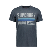 Superdry Japan Stripe Relaxed Tee Blauw